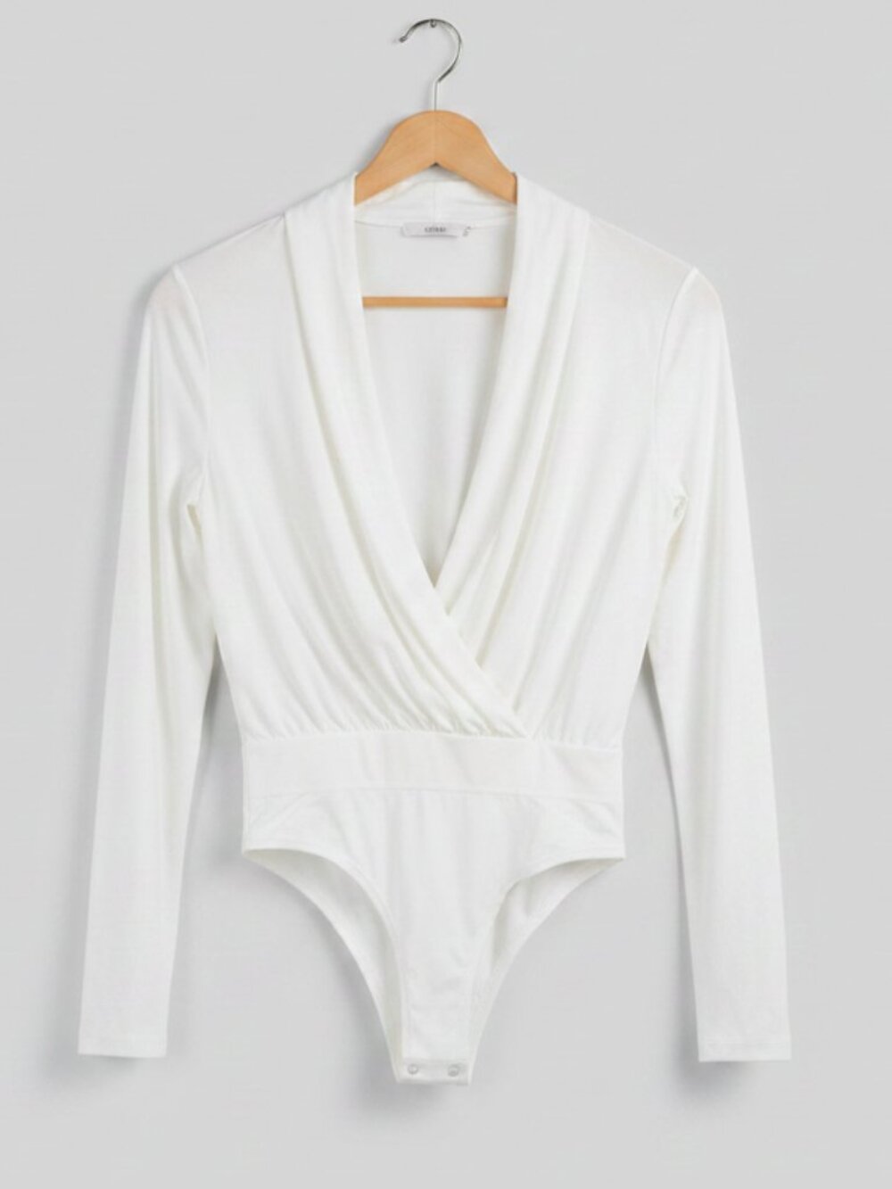 Annafoxy Allure Deep- V White Bodysuit Size XS